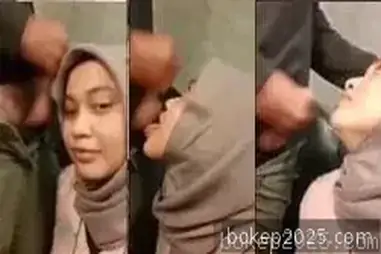 Jilbab Manis Dipaksa Nyepong Penuh Air Liur